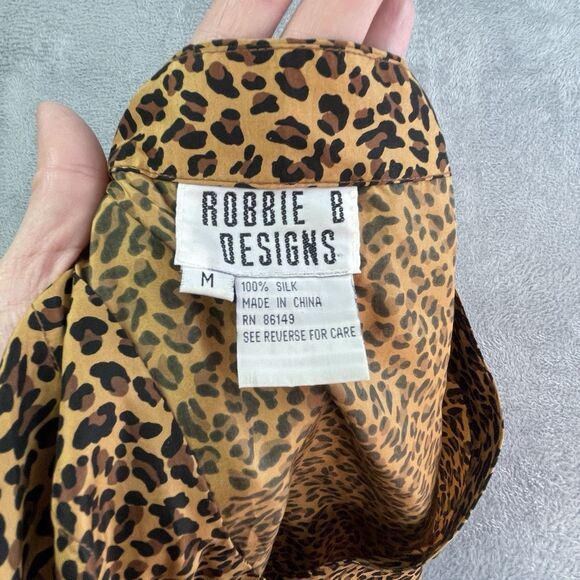 VTG Robbie & Designs Women’s  Silk Leopard Vest  Size M - Picture 5 of 11